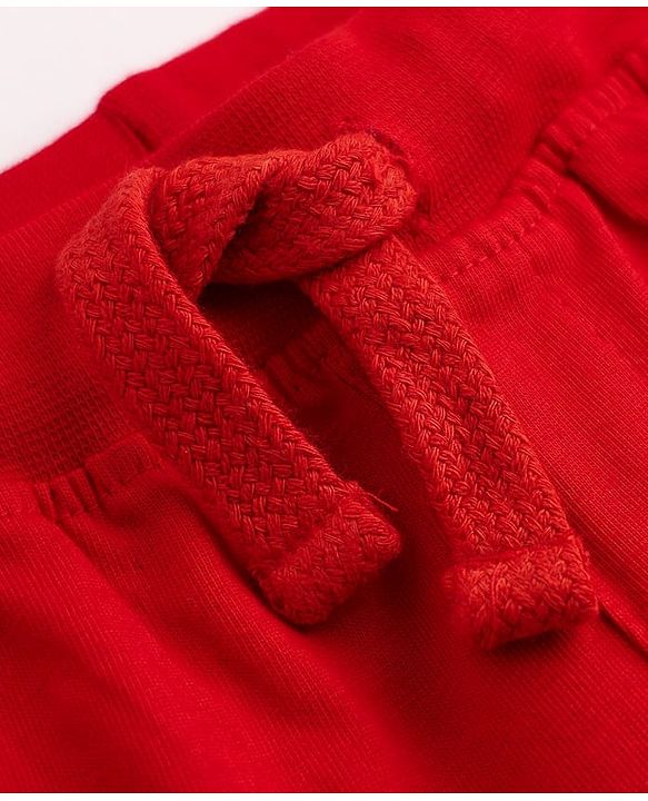 Babyhug Cotton Knit Jogger Fit Full Length Lounge Pant with Text Print Pack of 3 - Blue Yellow Red