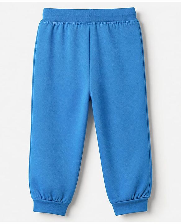 Babyhug Cotton Knit Jogger Fit Full Length Lounge Pant with Text Print Pack of 3 - Blue Yellow Red