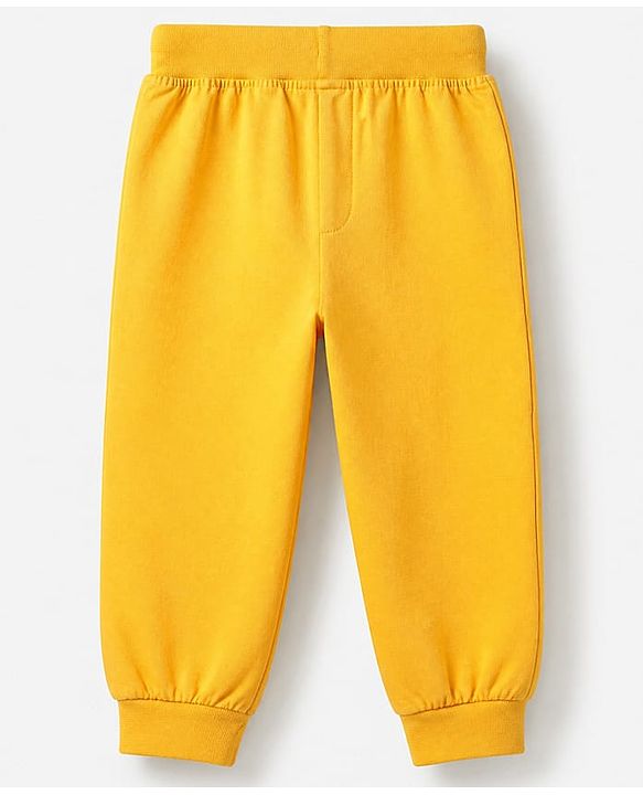 Babyhug Cotton Knit Jogger Fit Full Length Lounge Pant with Text Print Pack of 3 - Blue Yellow Red