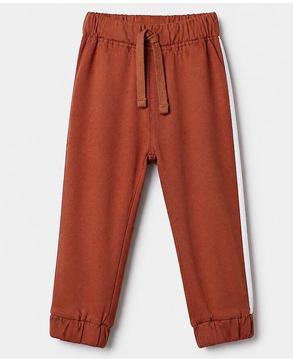 Babyhug Cotton Jersey Knit Full Length Lounge Pants with Lion & Elephant Print in Brown Green & Beige Pack of 3