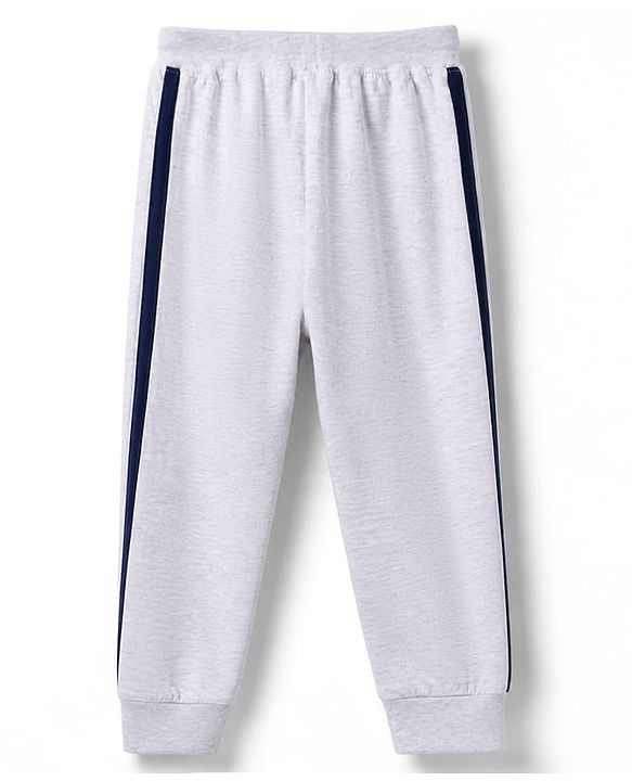Babyhug Cotton Knit Full Length Jogger Fit Lounge Pant With Animal Print Pack of 3 in Navy Blue Grey Yellow