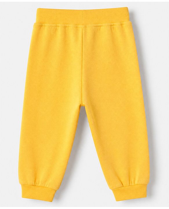 Babyhug Cotton Knit Full Length Jogger Fit Lounge Pant With Camouflage Print Pack of 2 in Yellow Blue