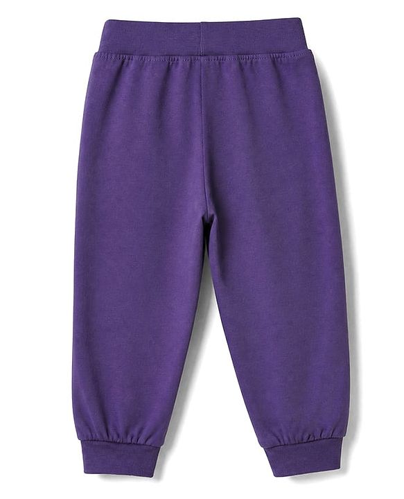 Babyhug Cotton Jersey Jogger Fit Lounge Pants with Floral, Cherry & Strawberry Print with Bow Pack of 3 - Pink, Violet & Light Green