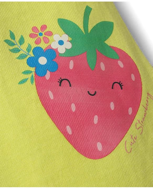 Babyhug Cotton Jersey Jogger Fit Lounge Pants with Floral, Cherry & Strawberry Print with Bow Pack of 3 - Pink, Violet & Light Green