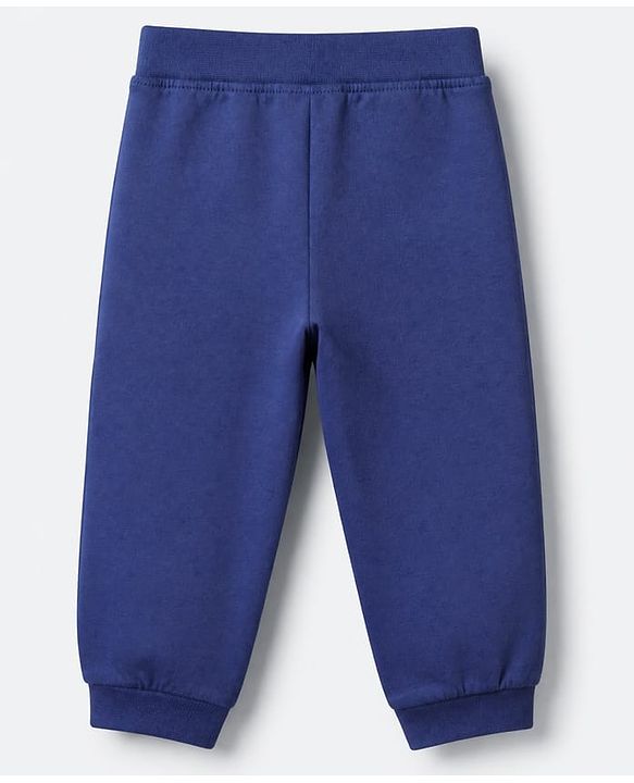 Babyhug Cotton Jersey Knit Full Length Track Pant With Bow Patch Pack of 3 - Blue Pink & Red