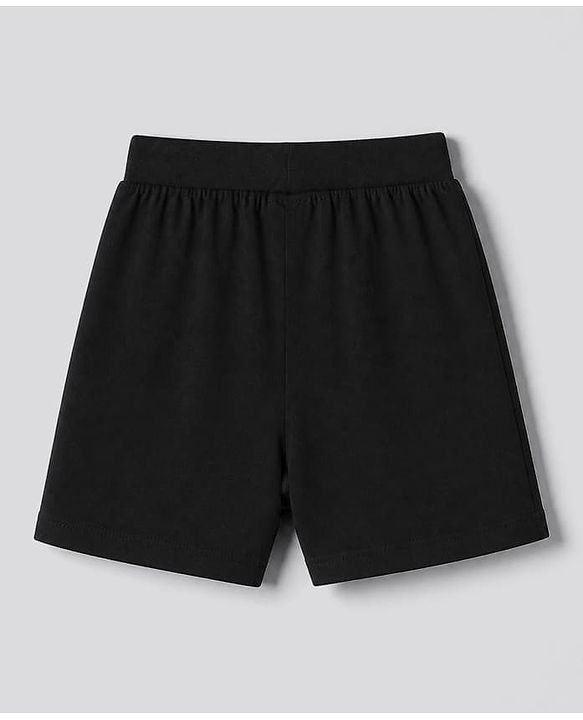 Babyhug 100% Cotton Jersey Knit Shorts With Lion & Text Print Pack of 2 - Red & Black