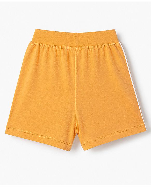 Babyhug Cotton Jersey Knit Shorts With Animal Print Pack of 3 - Yellow Green & Navy Blue