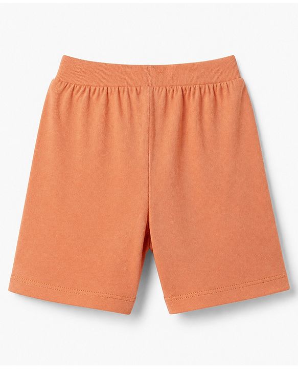 Babyhug 100% Cotton Single Jersey Knit Shorts with Tractor Print in Orange Blue & Cream Pack of 3