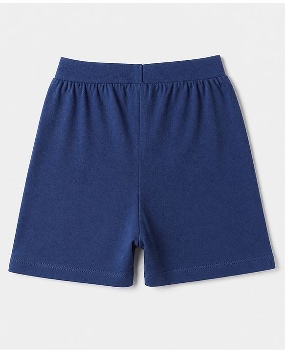 Babyhug 100% Cotton Single Jersey Knit Shorts with Tractor Print in Orange Blue & Cream Pack of 3