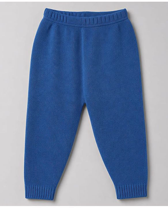 Babyhug Knit Full Sleeves Striped Sweater Set - Blue