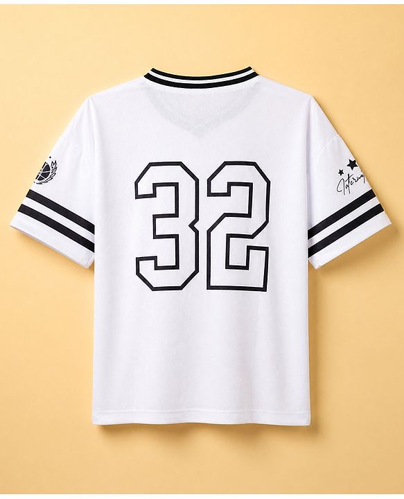 Pine Active Knit Half Sleeves T-Shirt and Shorts With Text Print in White