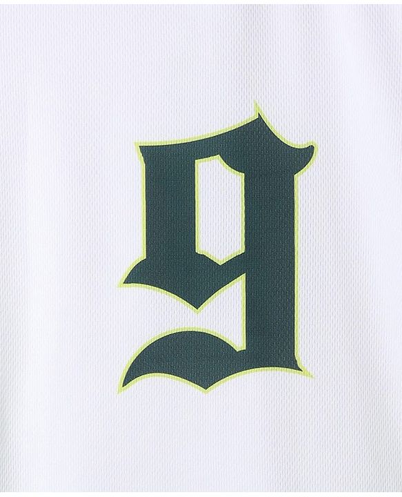 Pine Active Cotton Mixes Knit Half Sleeves T-shirt & Shorts Set With Football Club Text Print - White & Green