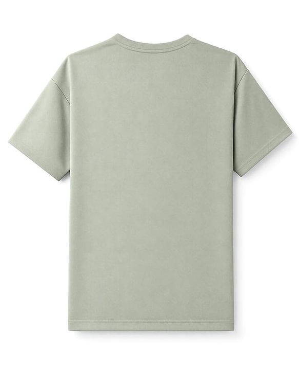 Pine Active Knit Half Sleeves Front & Back Soccer Printed T-Shirt - Light Green