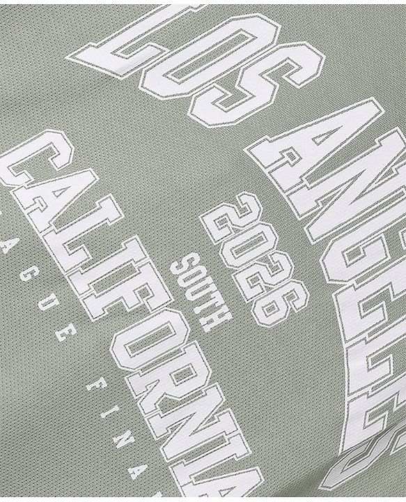 Pine Active Knit Half Sleeves Front & Back Soccer Printed T-Shirt - Light Green