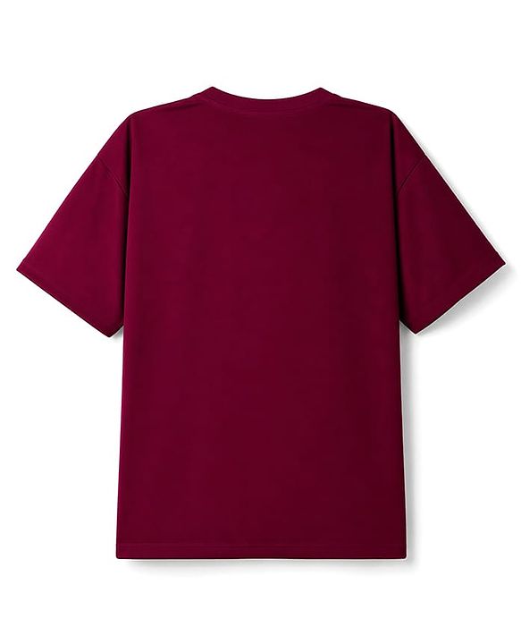 Pine Active Knit Half Sleeves T-Shirt with Floral & Varsity Print -  Maroon