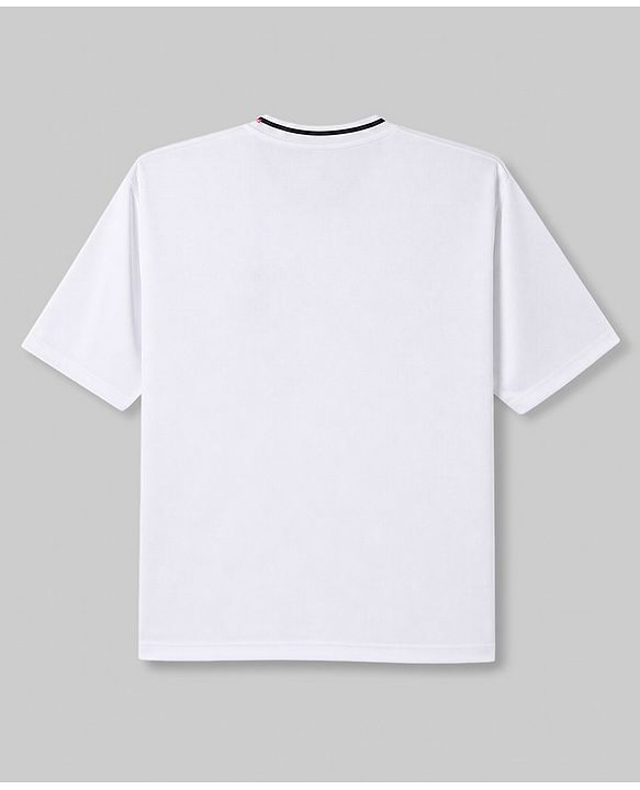 Pine Active Cotton Knit Half Sleeves T-Shirt With Text Print - Pink