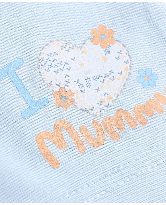 Babyhug 100% Cotton Jersey Knit Mid Thigh Shorts With Floral & Text Print Pack of 3 - White, Peach & Light Blue