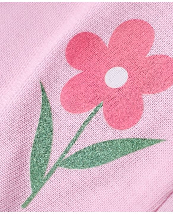 Babyhug 100% Cotton Jersey Knit Mid Thigh Floral & Polka Dots Printed Shorts With Bow Applique Pack Of 3 - Purple White & Pink