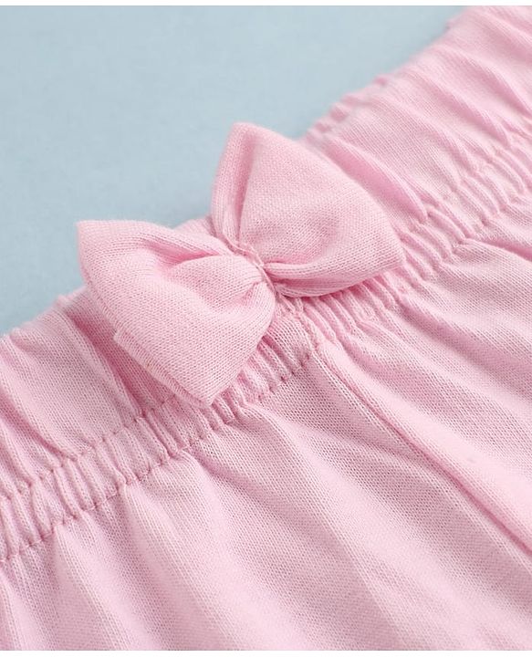 Babyhug Cotton Jersey Knit Mid Thigh Shorts With Floral & Heart Print Pack of 3 - Pink