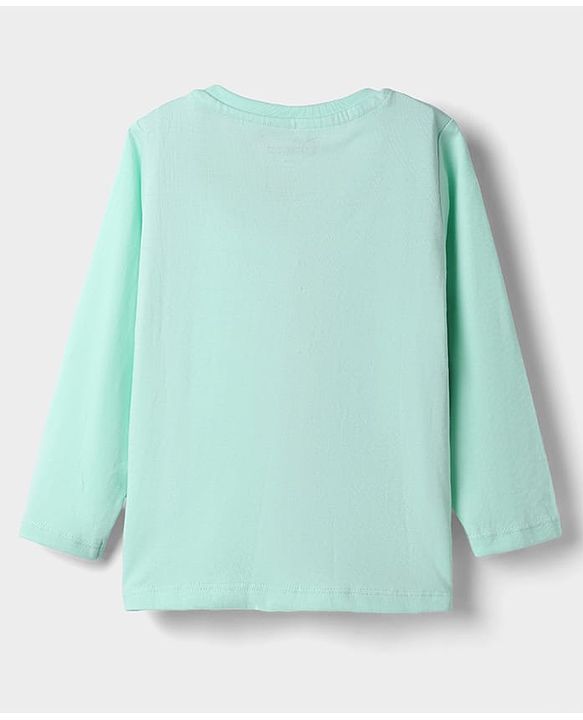 Babyhug Disney Single Jersey Knit Full Sleeves T-Shirt & Pyjama Night Suit with Mickey Mouse and Friends Graphics - Sea Green