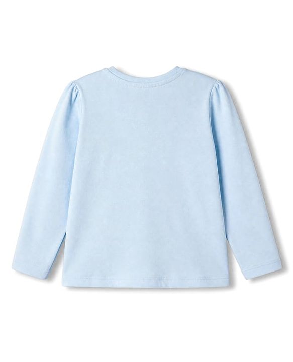 Babyhug Disney Single Jersey Knit Full Sleeves T-Shirt & Pyjama Night Suit with Minnie & Friends Graphics - Sky Blue