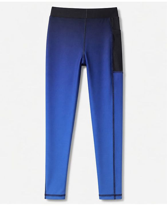 Pine Active Knit Full Length Leggings - Black & Blue