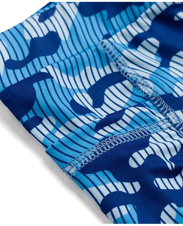 Pine Active Knit Full Length Camouflage Printed Leggings - Blue