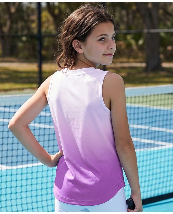 Pine Active Knit Sleeveless T-Shirt with Ombre Effect - Lavender