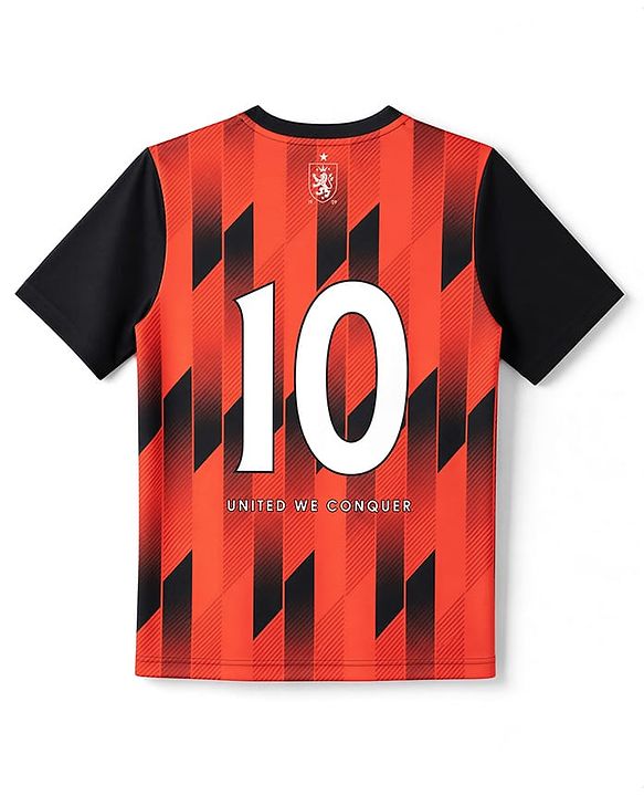 Pine Active Knit Half Sleeves Text Printed T-Shirt - Red