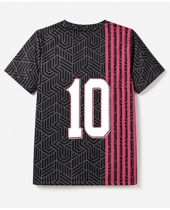 Pine Active Knit Half Sleeves T-Shirt With Text Print at Front & Back - Black