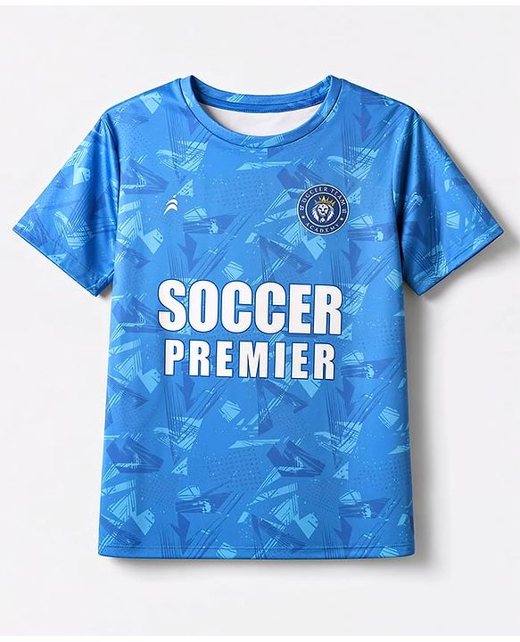 Pine Active Knit Half Sleeves T-Shirt With Text Print - Blue