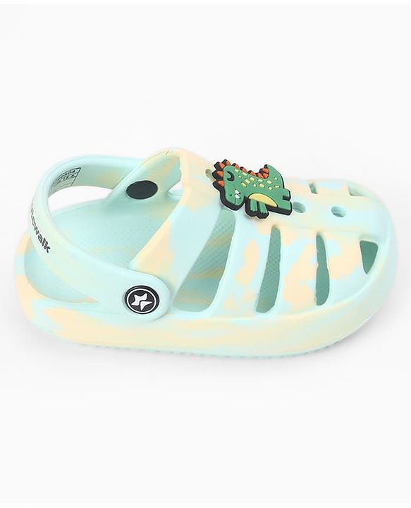 Cute Walk by Babyhug Back Strap Closure Clogs With Dino Applique - Mint