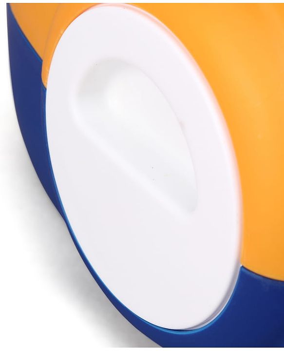 Babyhug 3-In-1 Baby Toilet Training Seat with Anti-Slip Pads - Blue Orange| Removable Potty Pot| Potty Training Seat| Potty Seat Potty Chair & Step Stool| for Kids 1-5 Years