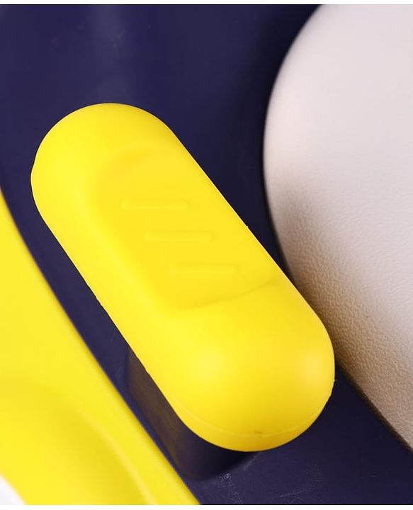Babyhug 3-In-1 Baby Toilet Training Seat with Anti-Slip Pads - Blue Yellow| Removable Potty Pot| Potty Training Seat| Potty Seat Potty Chair & Step Stool| for Kids 12 months - 5 Years