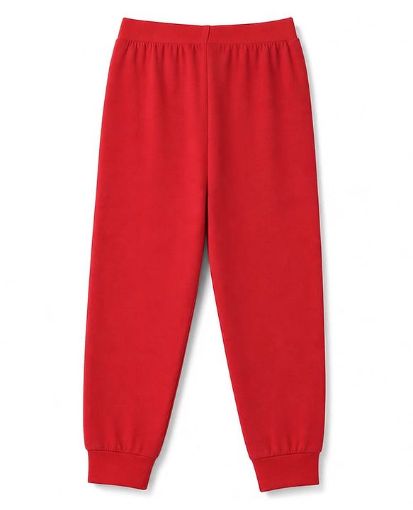 Babyhug 100% Cotton Jersey Knit Full Length Tiger Printed Lounge Pants With Tape Detailing Pack Of 2 - Navy Blue & Red