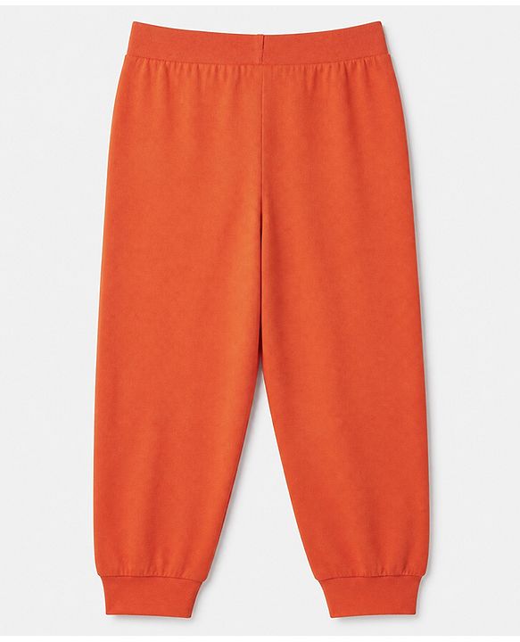 Babyhug 100% Cotton Jersey Knit Full Length Lounge Pant With Text Print Pack of 2 - Red Blue