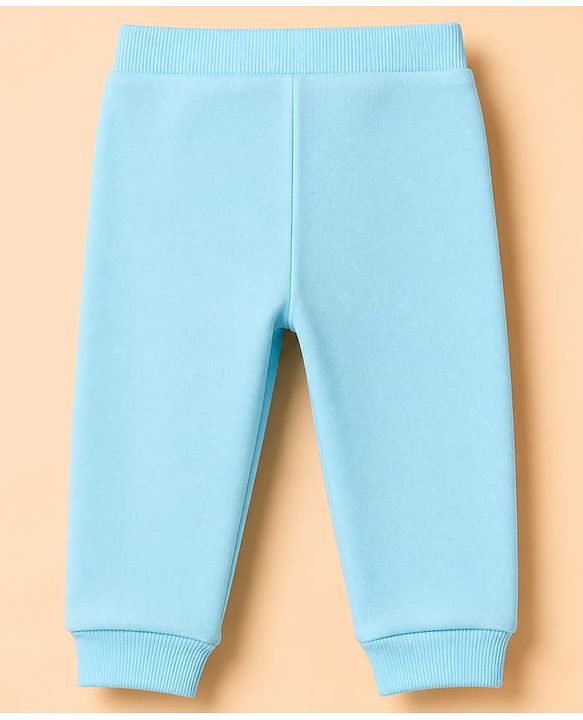 Babyhug Cotton Knit Full Length Jogger Fit Lounge Pant with Tractor Print Pack of 3 in Blue Grey