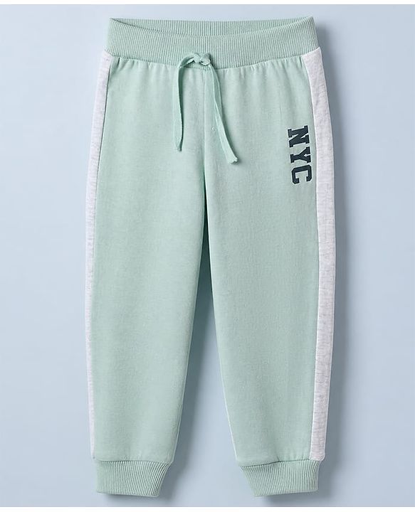 Babyhug Cotton Knit Jogger Fit Full Length Lounge Pant with NYC Print Pack of 3 in Grey