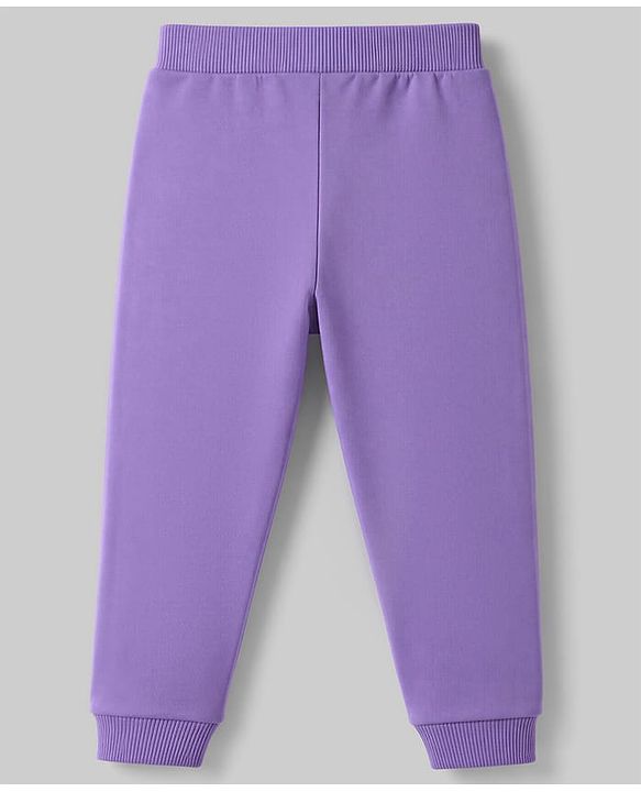 Babyhug 100% Cotton Single Jersey Knit Full Length Lounge Pant Heart Rainbow & Floral Print Pack of 3 - Yellow White & Purple