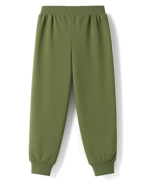 Babyhug 100% Cotton Jersey Knit Full Sleeves Lounge Pants Pack of 3 - Black, Olive & Teal Blue
