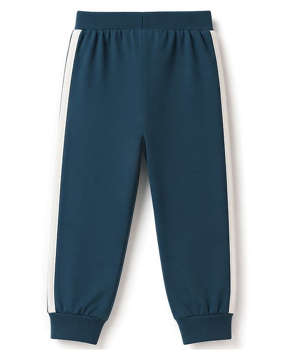 Babyhug 100% Cotton Jersey Knit Full Sleeves Lounge Pants Pack of 3 - Black, Olive & Teal Blue