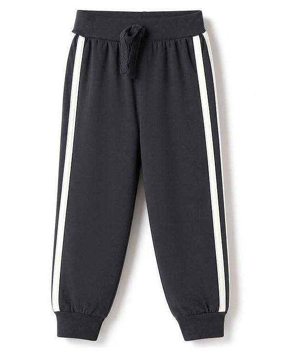 Babyhug 100% Cotton Jersey Knit Full Sleeves Lounge Pants Pack of 3 - Black, Olive & Teal Blue