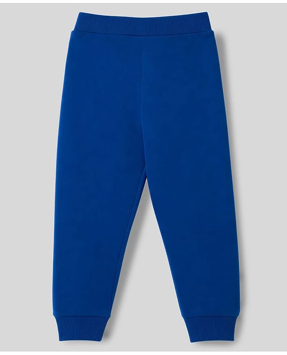 Babyhug Cotton Single Jersey Knit Full Length Striped Lounge Pant with Text & Camouflage Print Pack of 3 - Blue & White