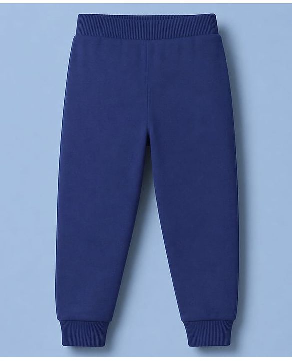 Babyhug 100% Cotton Single Jersey Knit Full Length Sports Theme Text Printed Lounge Pants Pack Of 3 - Grey White & Navy Blue