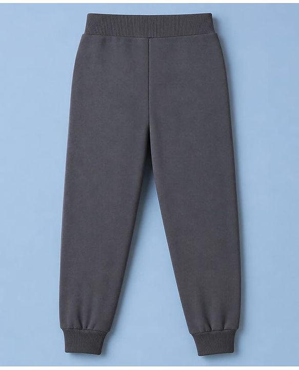 Babyhug 100% Cotton Single Jersey Knit Full Length Sports Theme Text Printed Lounge Pants Pack Of 3 - Grey White & Navy Blue