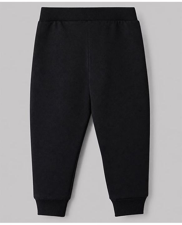 Babyhug Cotton Knit Full Length Jogger Fit With Lounge Pant and Nyc Print Pack of 3 - Black Navy Blue Grey