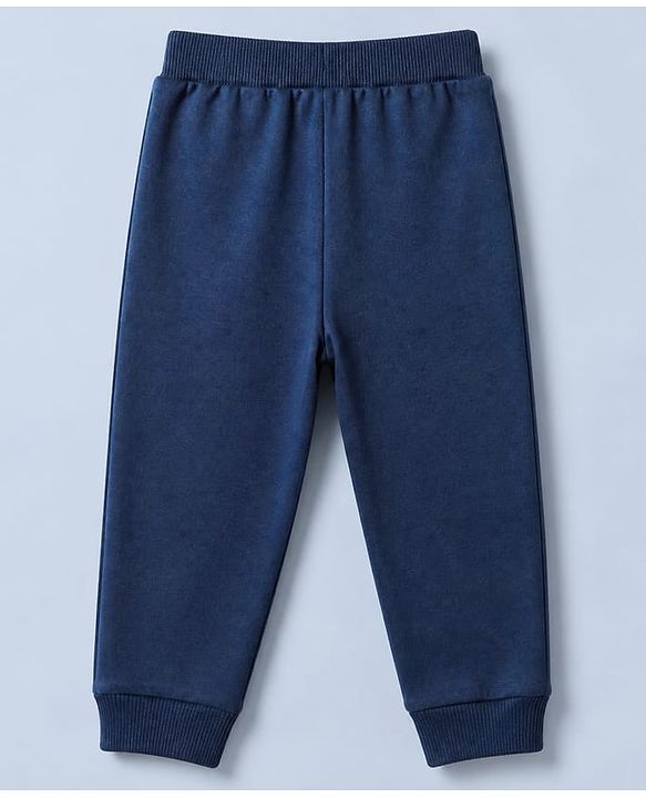 Babyhug Single Jersey Knit Full Length Jogger Lounge Pant and Landscape Print Pack of 3 In Blue Grey Maroon