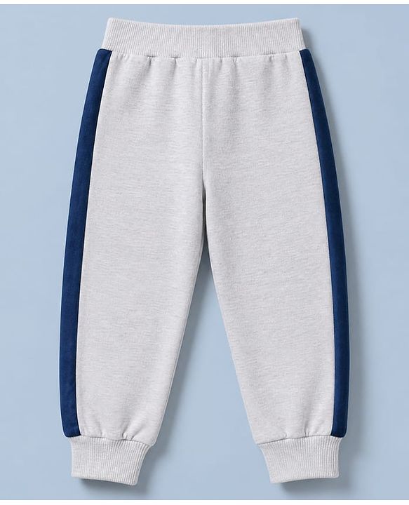 Babyhug Single Jersey Knit Full Length Jogger Lounge Pant and Landscape Print Pack of 3 In Blue Grey Maroon