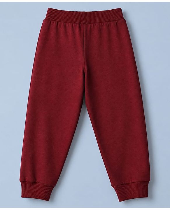 Babyhug Single Jersey Knit Full Length Jogger Lounge Pant and Landscape Print Pack of 3 In Blue Grey Maroon