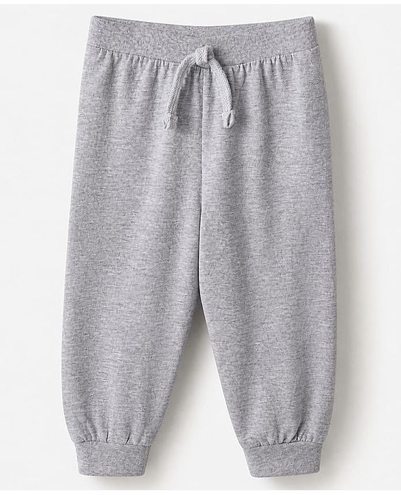 Babyhug Cotton Knit Full Length Lounge Pant With Vehicle Print Pack of 2 - Grey